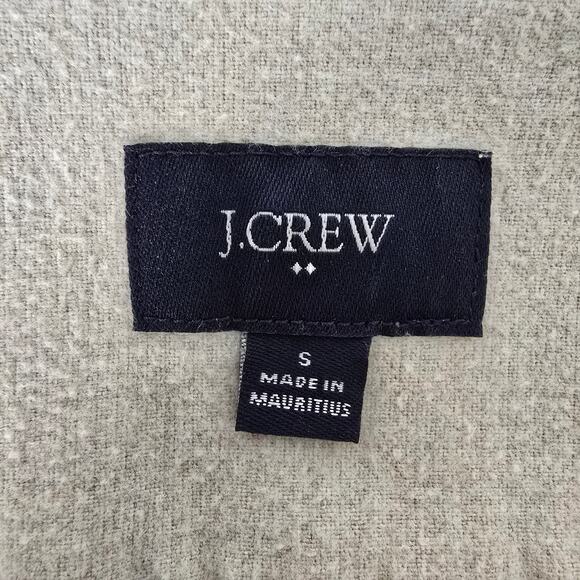 J. Crew Chamois Flannel Shirt Elbow Patches Button Down Beige Men S - Picture 11 of 12